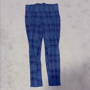 Plaid Navy Leggings